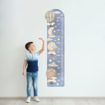 Miarka wzrostu naklejka na ścianę balony księżyc chmury